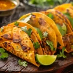 Instant Pot Birria Tacos with consommé and garnishes