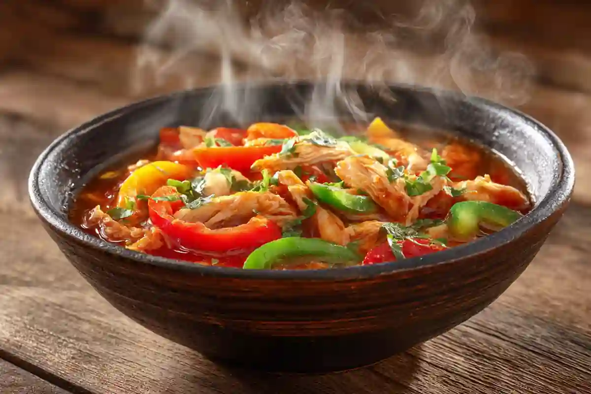 Keto Chicken Fajita Soup in the Instant Pot