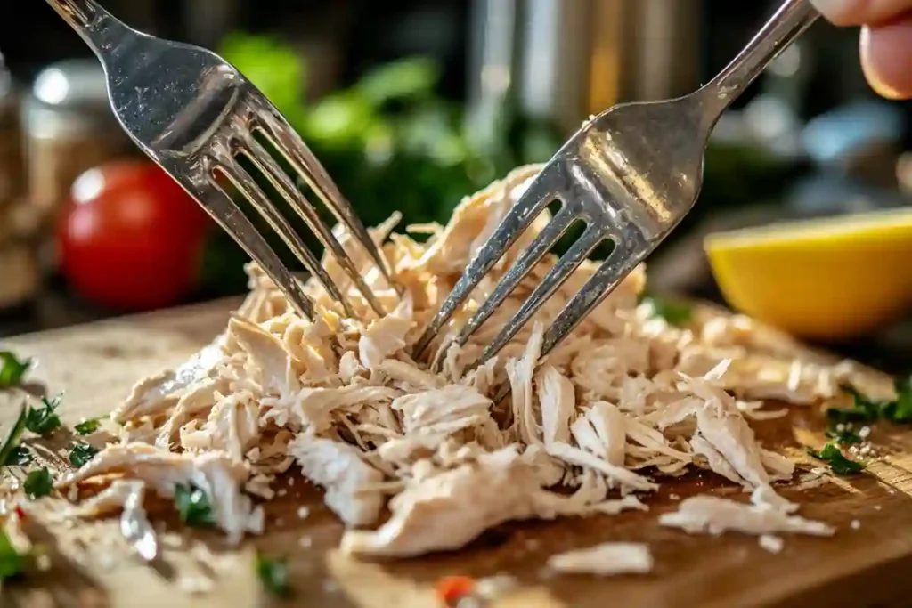 shredding chicken for instant pot chicken and rice soup