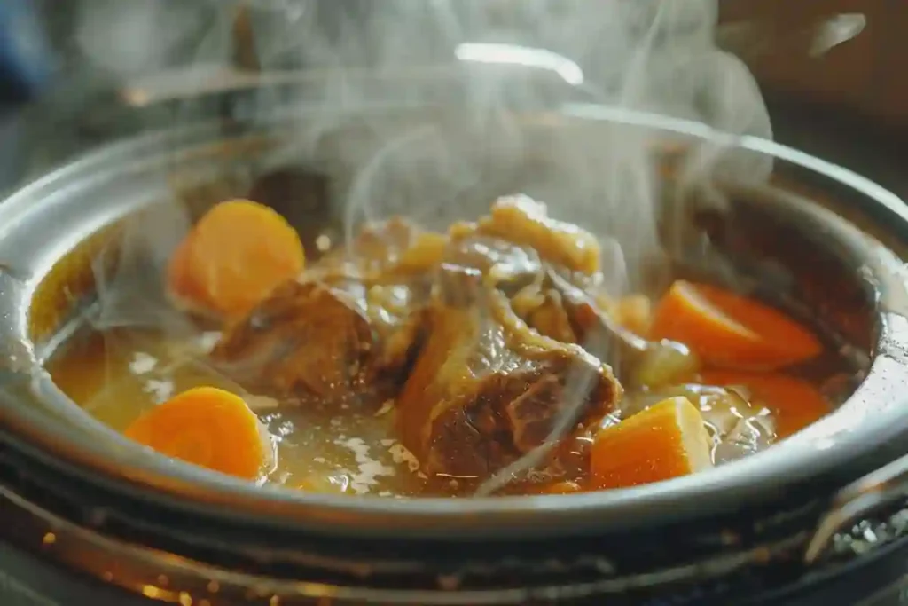 beef shank after pressure cooking in Instant Pot