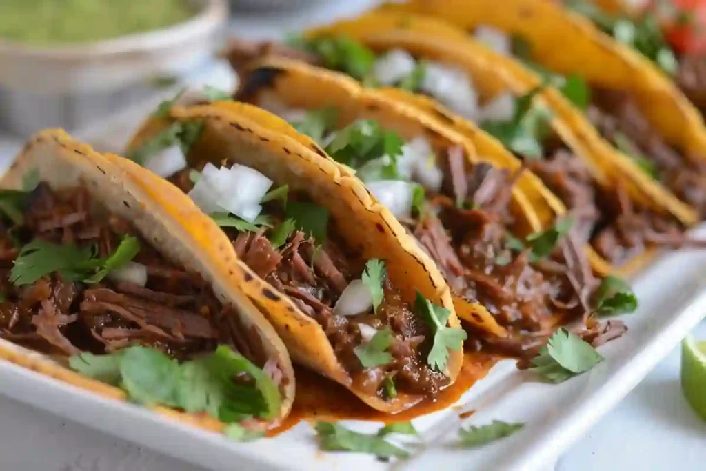Step-by-step Instant Pot Birria Tacos recipe graphic