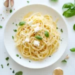 Instant Pot Baked Feta Pasta recipe card layout