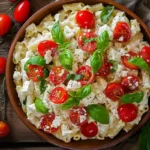 Instant Pot Feta Pasta with Cherry Tomatoes and Basil