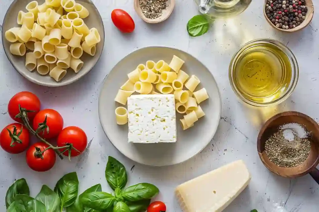 Ingredients for Instant Pot Feta Pasta