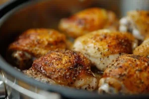 Step 1 cooking frozen chicken thighs in Instant Pot