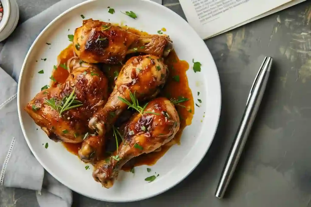 Recipe card for Instant Pot chicken legs recipes